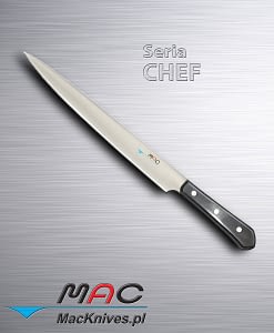 Slicer – nóż do krojenia i filetowania. Ostrze 285 mm Elastyczny nóż kuchenny o długim ostrzu do krojenia, filetowania ryb i wędlin.