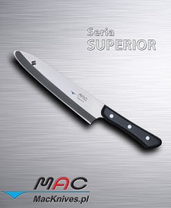 Uniwersalny nóż kuchenny do cięcia i krojenia, z bezpiecznym końcem ostrza. Ostrze 205 mm